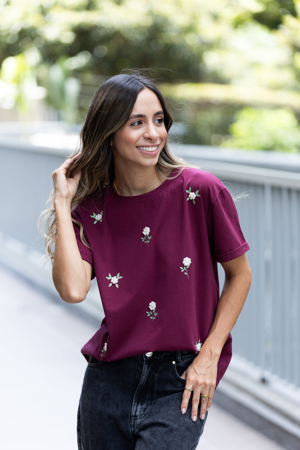 Camiseta Florecita Perlita
