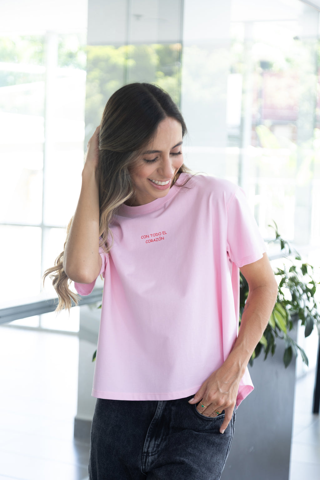 Camiseta Con todo el corazón