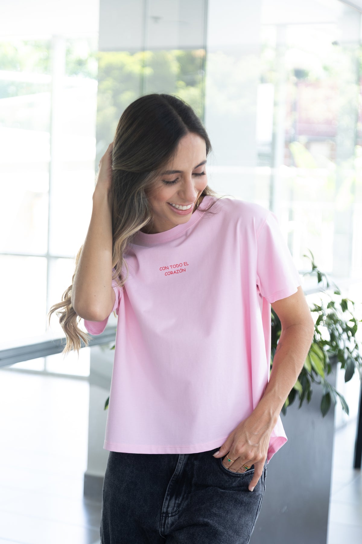 Camiseta Con todo el corazón