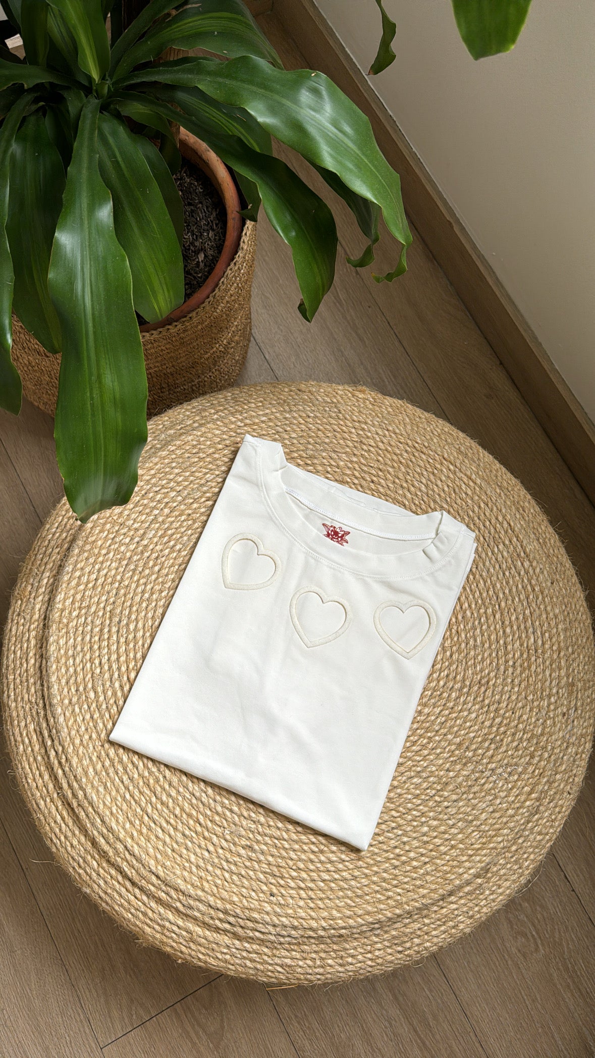 camiseta tres corazones