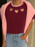 Camiseta tres corazones