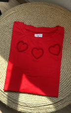 camiseta tres corazones
