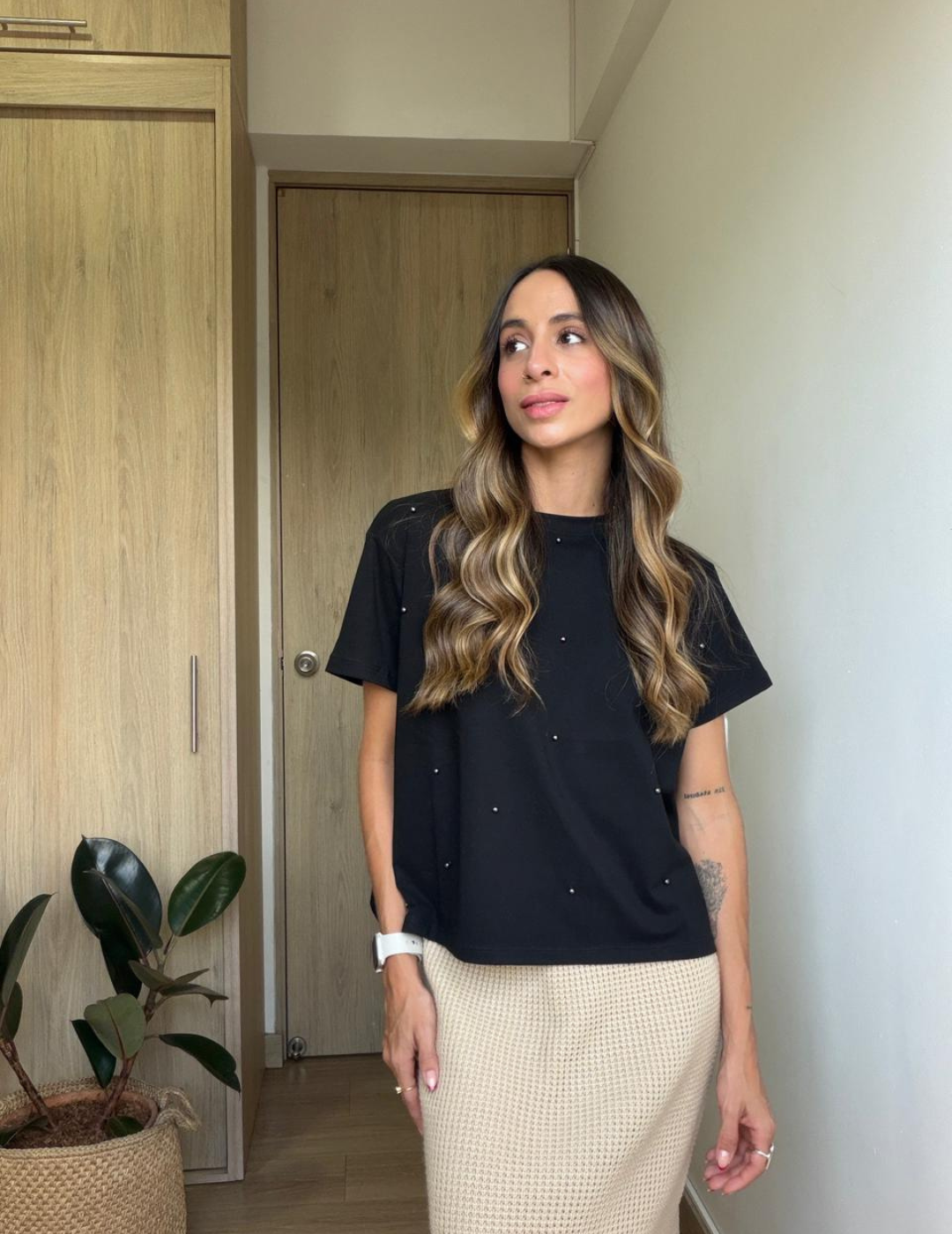 Camiseta Abertura Perlas