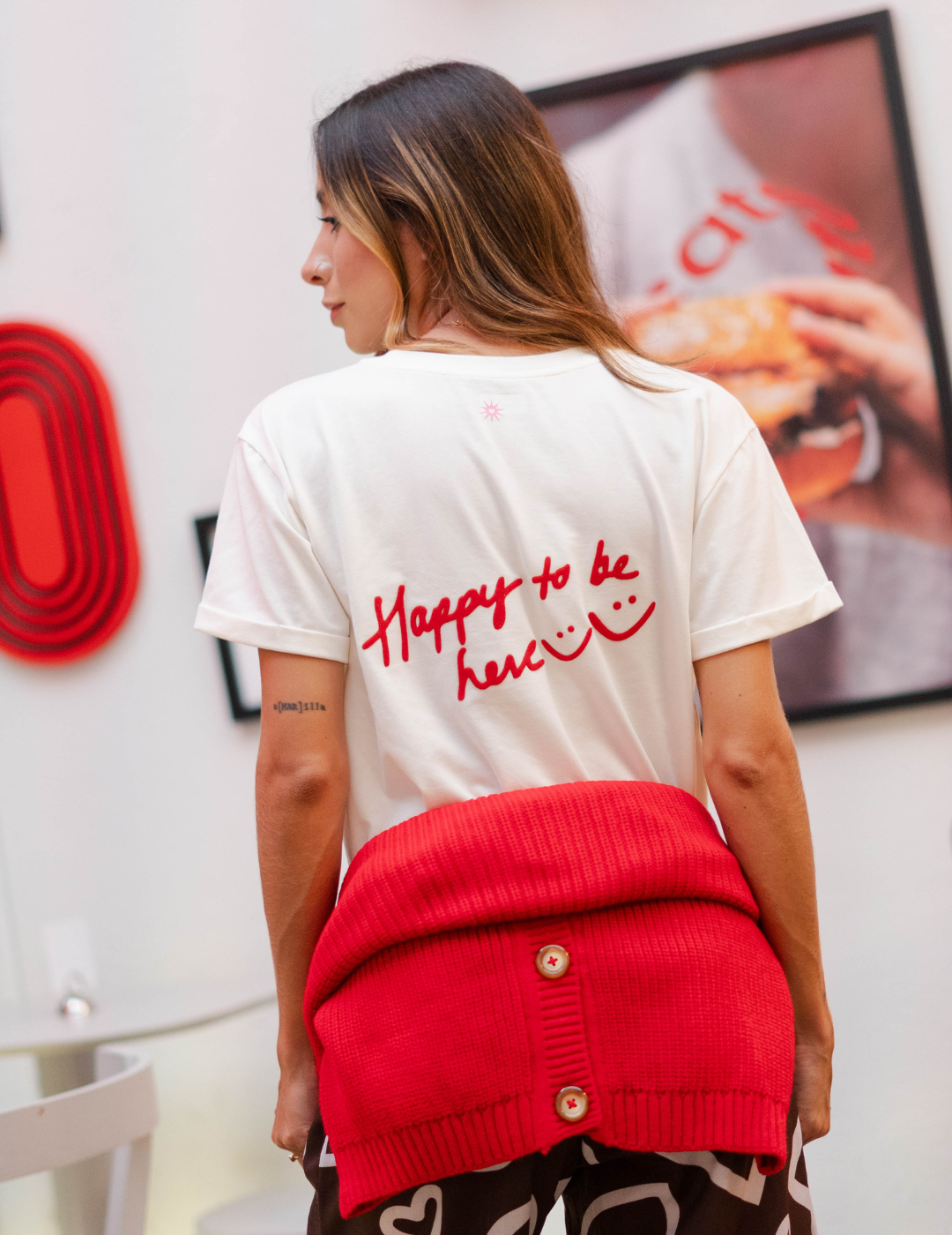 Camiseta Con Estrella Plateada