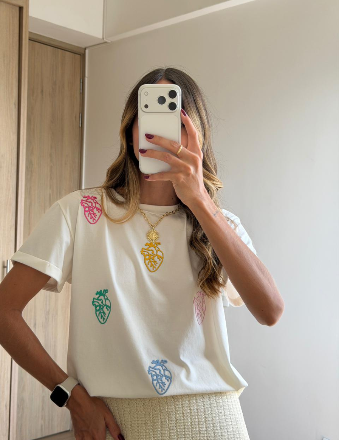 Camiseta De Mujer Con Corazones Anatómicos