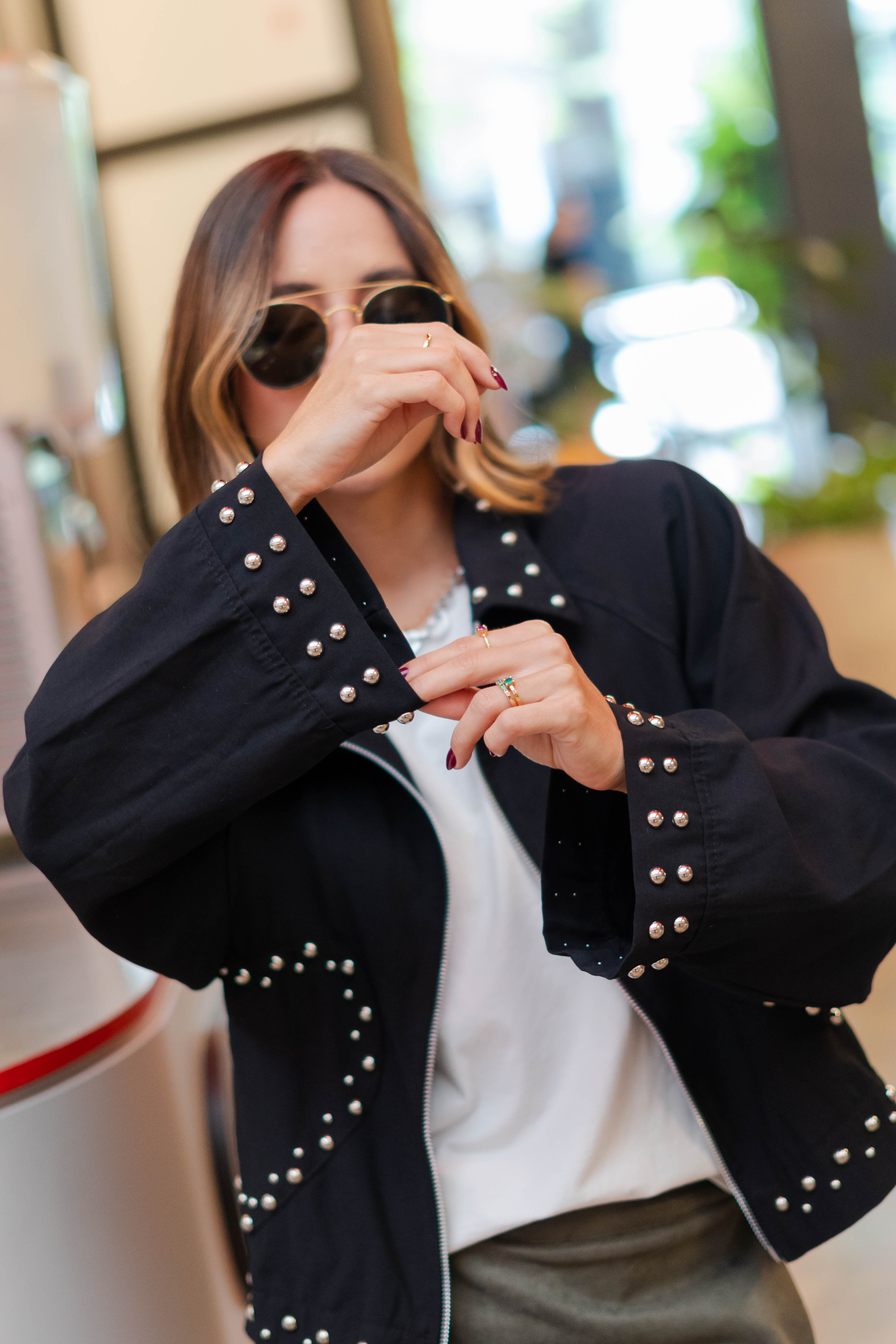 Chaqueta corazón taches