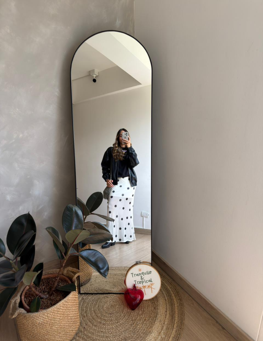 Falda Larga Polka Dost