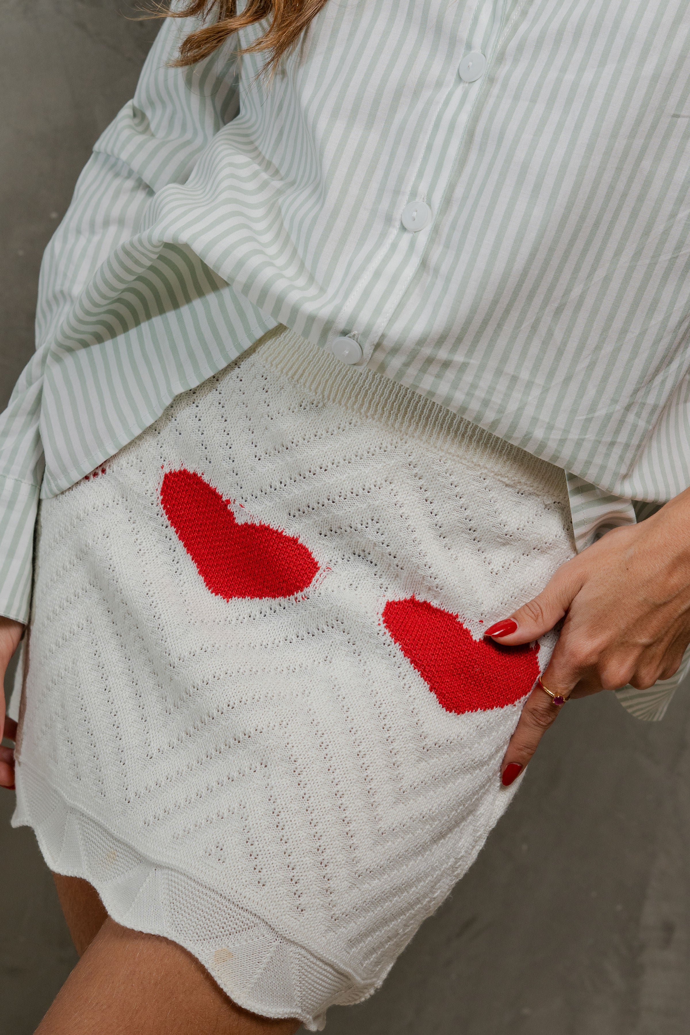 Falda Tejida Corazon