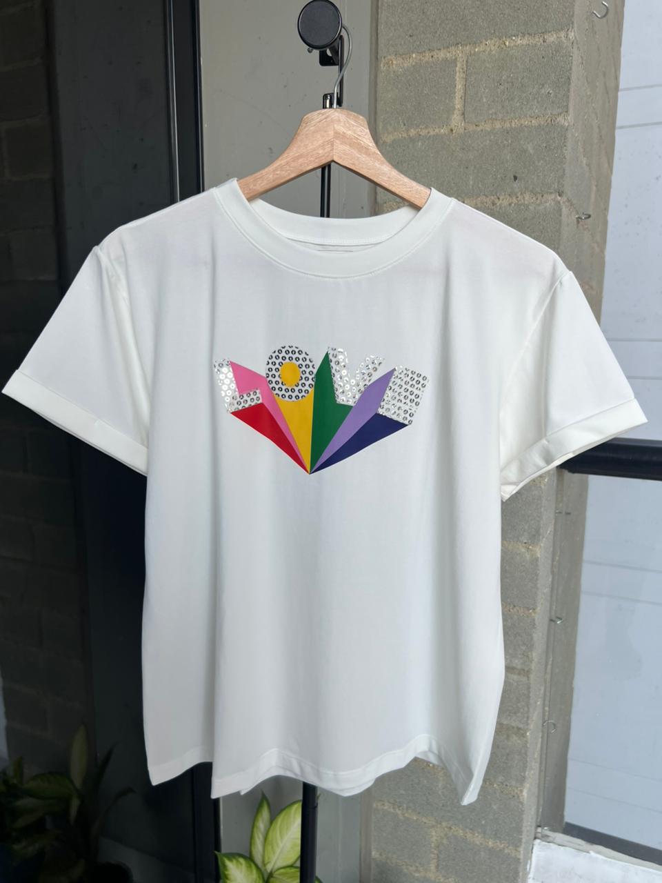 Camiseta Amor Lentejuelas